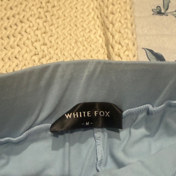 White Fox  Light Blue  Flared Sweatpants - Picture 3 of 4